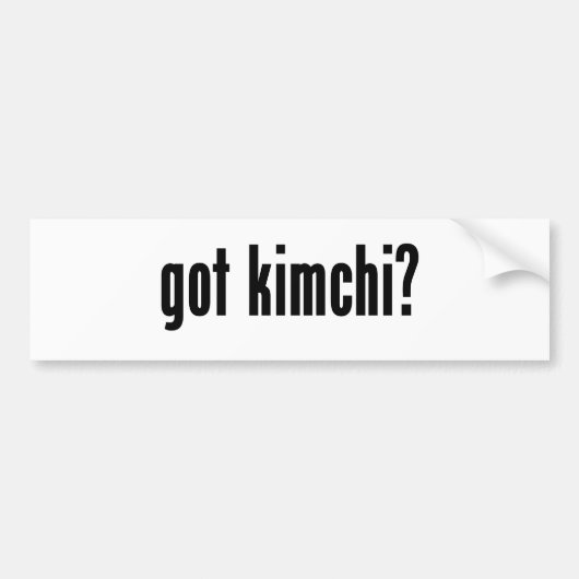 得られたkimchiか。 バンパーステッカー (正面)