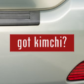 得られたkimchiか。 バンパーステッカー (車上)