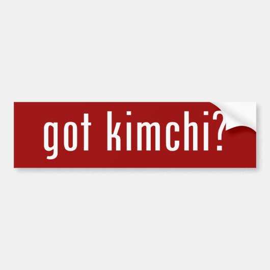 得られたkimchiか。 バンパーステッカー (正面)