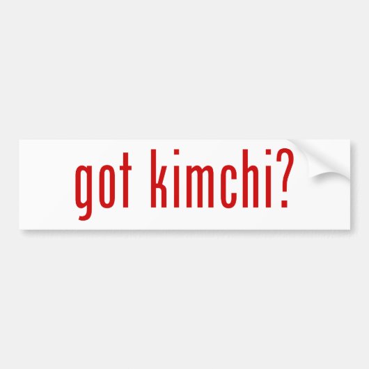 得られたkimchiか。 バンパーステッカー (正面)