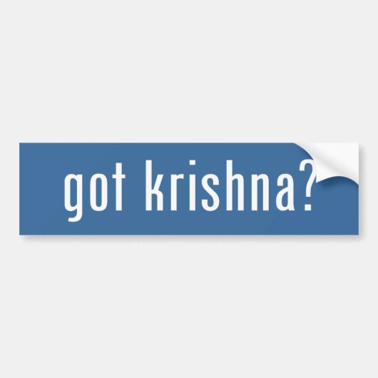 得られたkrishnaか。 バンパーステッカー (正面)