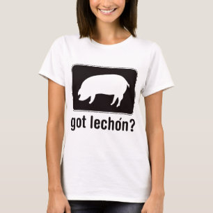 得られたLechon -黒 Tシャツ