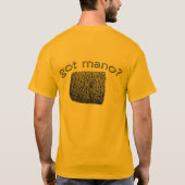 得られたManoか。 Tシャツ (裏面)