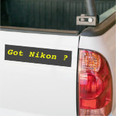 得られたNikonか。 バンパーステッカー (トラック上)
