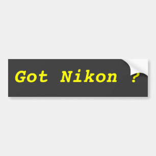 得られたNikonか。 バンパーステッカー