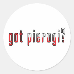 得られたpierogiか。 旗 ラウンドシール