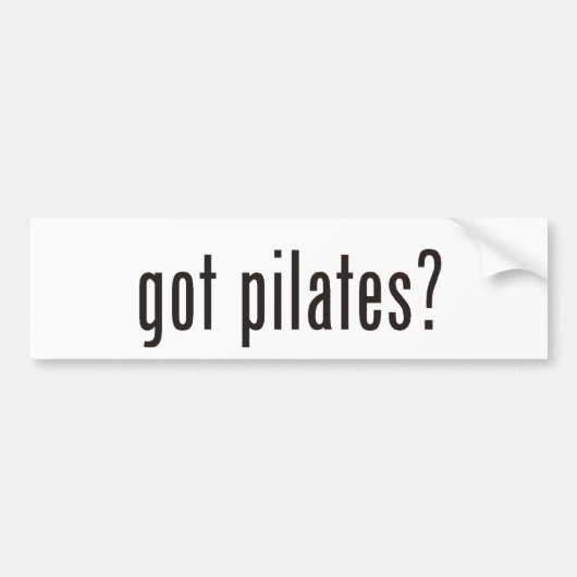 得られたpilatesか。 バンパーステッカー (正面)
