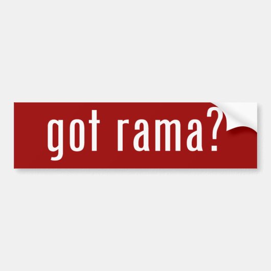 得られたramaか。 バンパーステッカー (正面)