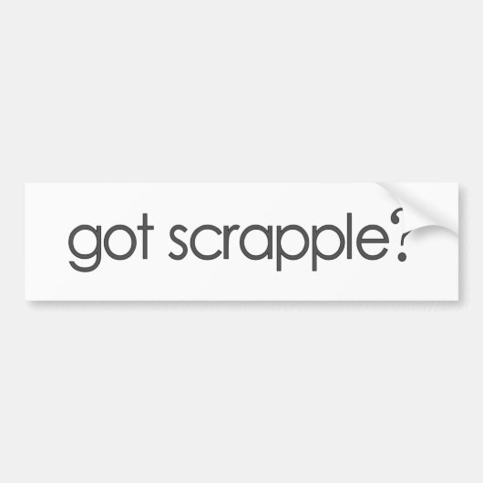 得られたScrappleã¯Âの‚の¬Â¥ バンパーステッカー (正面)