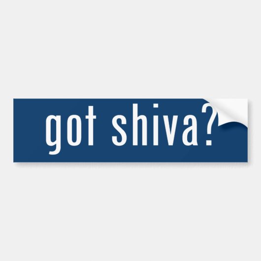 得られたshivaか。 バンパーステッカー (正面)
