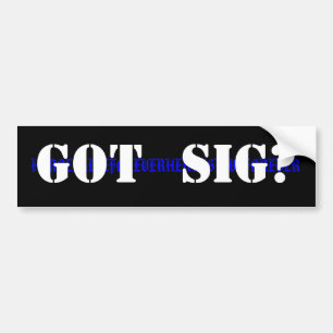 得られたSIGか。 バンパーステッカー