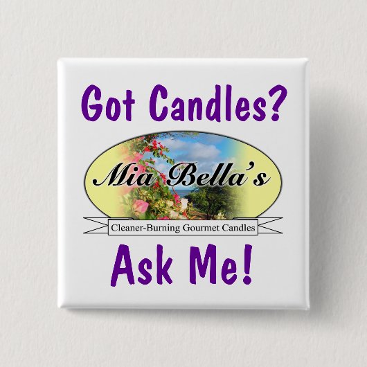 得られるMia Pin蝋燭 缶バッジ (正面)