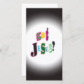 得イエスキリスト宗教的ブラックオーバル抽象芸術 (正面/裏面)