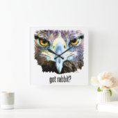 得ウサギ？ スクエア壁時計 (ホーム)