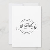 得エレガント結婚した結婚したI 案内状 (裏面)