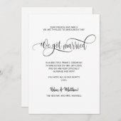 得エレガント結婚した結婚したI 案内状 (正面/裏面)