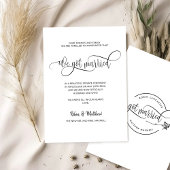 得エレガント結婚した結婚したI 案内状