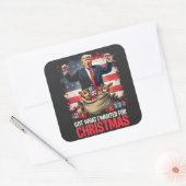 得クリスマストランプサンタ スクエアシール (封筒)