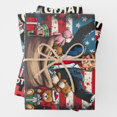 得クリスマストランプサンタ ラッピングペーパーシート (インサイチュ)