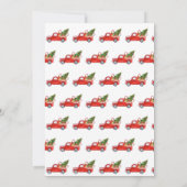 得クリスマス素朴ヴィンテージレッドトラックパーティー 招待状 (裏面)