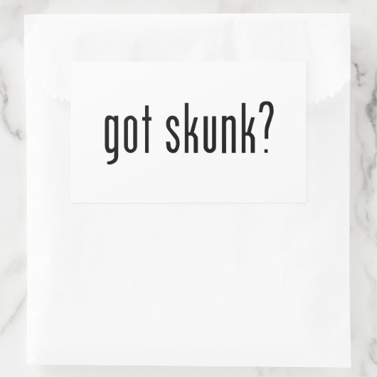 得スカンク？ 長方形シール (バッグ)