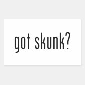 得スカンク？ 長方形シール (正面)
