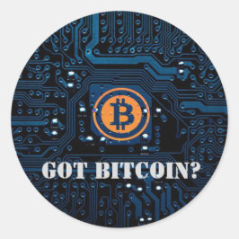 「得ビットコイン？」 暗号通貨シール ラウンドシール