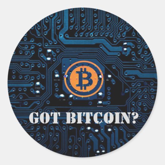 「得ビットコイン?」 暗号通貨シール ラウンドシール (正面)