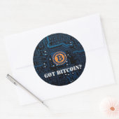 「得ビットコイン?」 暗号通貨シール ラウンドシール (封筒)