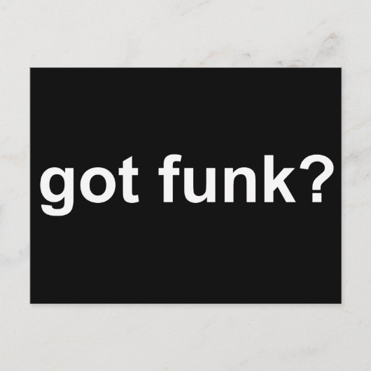 得ファンクブラック ポストカード (正面)