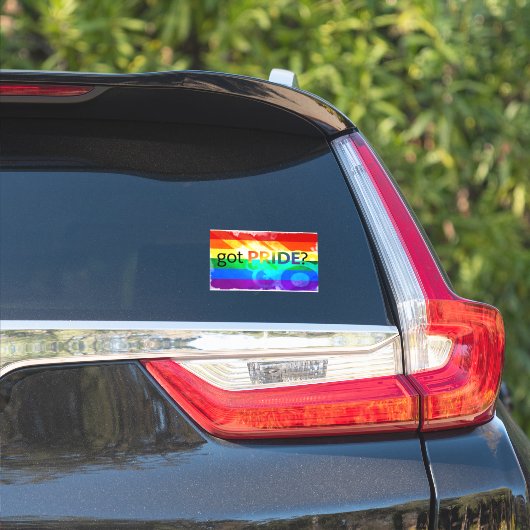 得プライドLGBTフラッグ楕円ウィンドウデカール シール (車体側面)