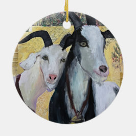 得ヤギ#1:「Close To You」磁器オーナメント セラミックオーナメント