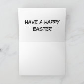 得卵？かわいい&イースターおもしろいのバニー漫画 シーズンカード (内部)