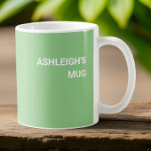 得問題?スプレッドシート遠くにSage Green コーヒーマグカップ