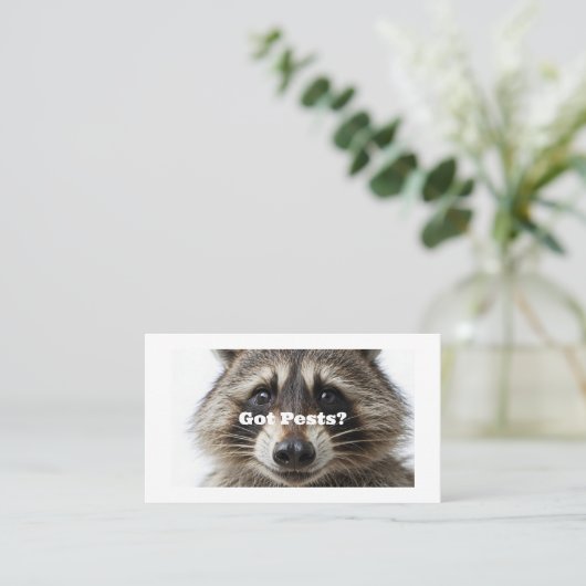 「得害虫?」 害虫駆除名刺 名刺 (スタンド正面)