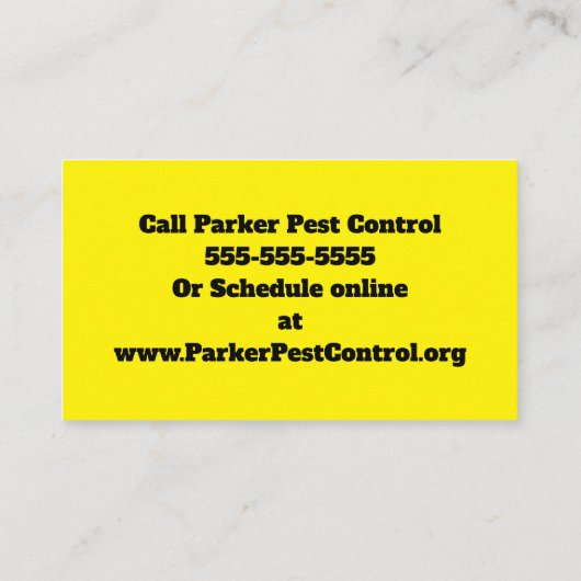 「得害虫?」 害虫駆除名刺 名刺 (裏面)