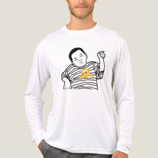 得意げな指差し少年 線画イラスト トライブレンドTシャツ