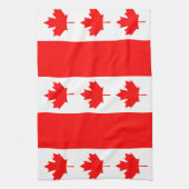 得意気にカナダの旗のカナダ人Ohカナダ! 国家 キッチンタオル (縦)