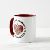 得意気に私の消防士を支えること マグカップ (正面左)