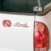 得意気に行政上不正確 バンパーステッカー (トラック上)