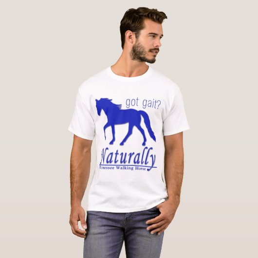 得歩き?ナチュラルテネシー歩くホース Tシャツ (正面フル)