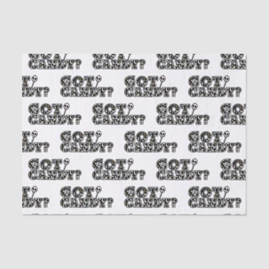 得飴？ブラック&ホワイトスカルズスクカーハロウィーン 薄葉紙 (正面)