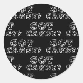 得飴？白黒スカルハロウィーン ラウンドシール