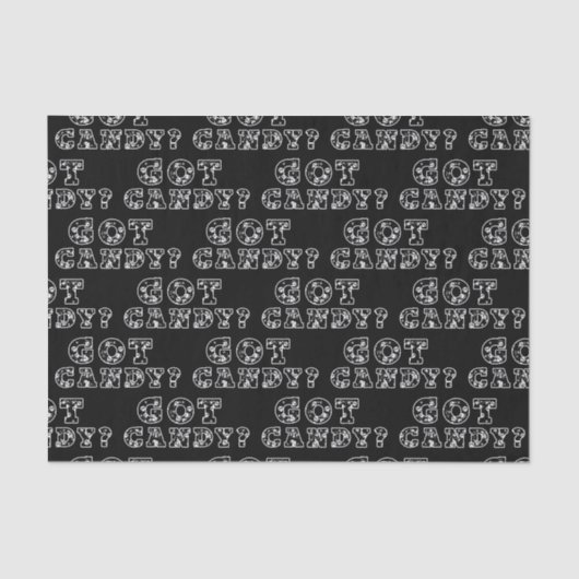 得飴？白黒スカルハロウィーン 薄葉紙 (正面)