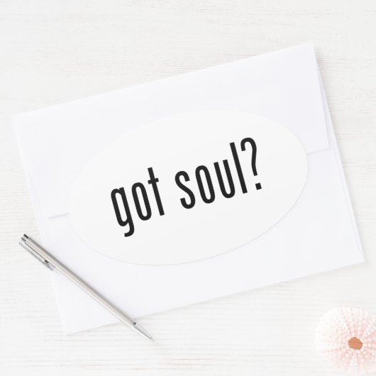 得魂？ 楕円形シール (封筒)