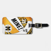 得！ゴールデンガーリーオレンジwゼブラバレーボール ラゲッジタグ (正面横)