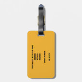 得！ゴールデンガーリーオレンジwゼブラバレーボール ラゲッジタグ (裏面縦)