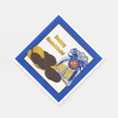 得 – ジェルト – チョコレート – コイングルーピング – ブルー –  スタンダードランチョンナプキン (角)