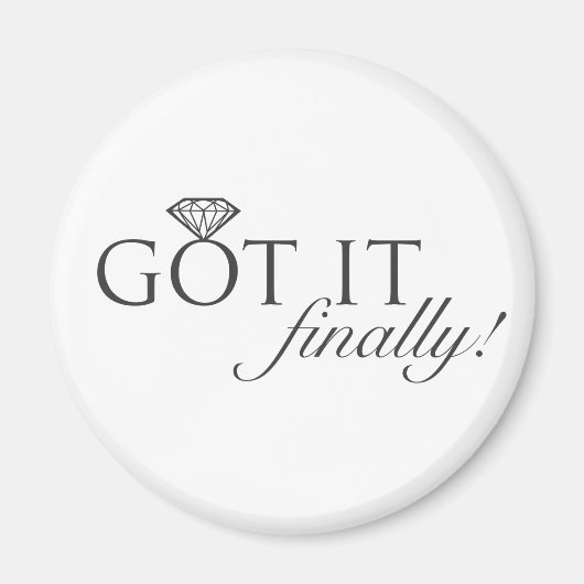 得it – 最後のダイヤモンドリングや輪 マグネット (正面)