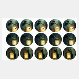 得Youハロウィーンブラックキャット&幽霊 ラベル